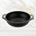 Cast Iron Kadai 10 Inches | Wide Heavy-Duty Iron Cooking Kadai