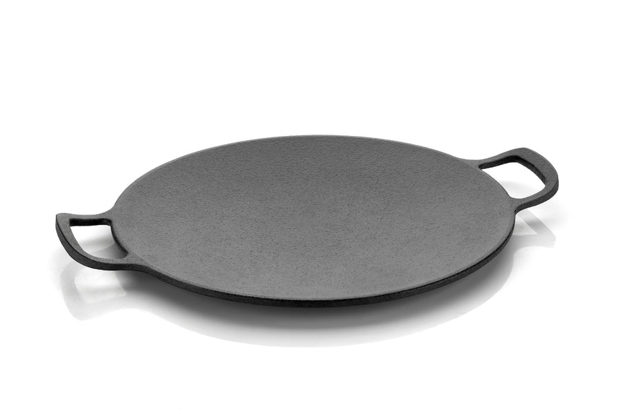 Cast Iron Roti Tawa [Two Side Handle] - 25CM - 100% Natural & Non-Stick | Pre-Seasoned Oil | Made In India