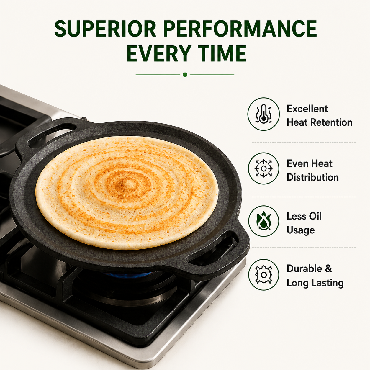 Cast Iron Dosa Tawa