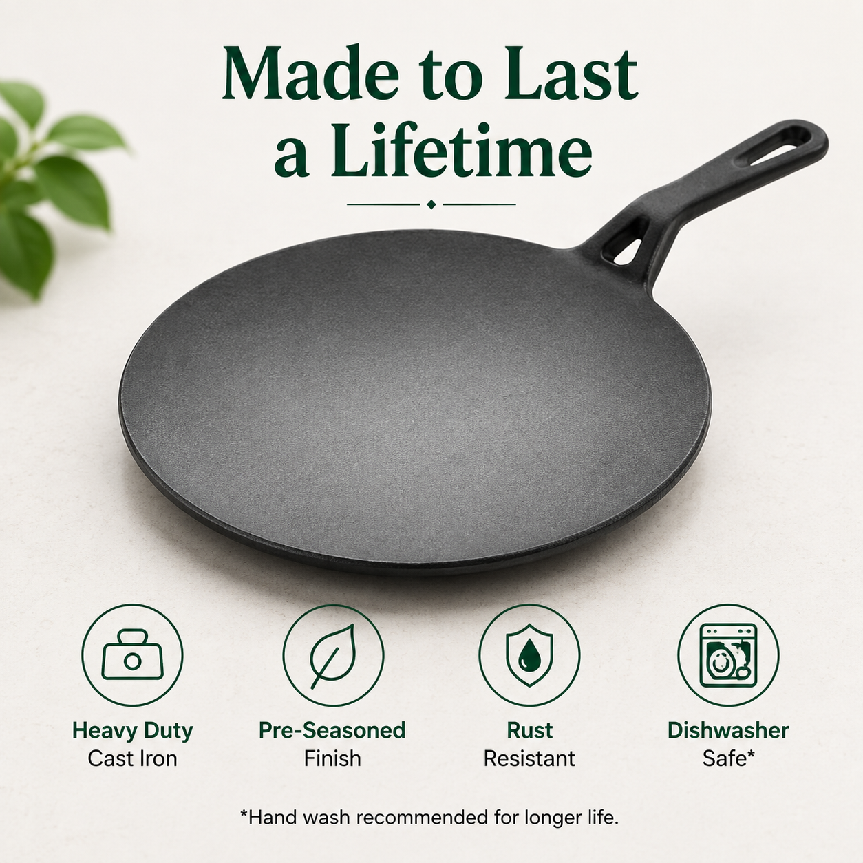 Cast Iron Roti Tawa | Heavy-Duty Iron Roti & Chapati Tawa