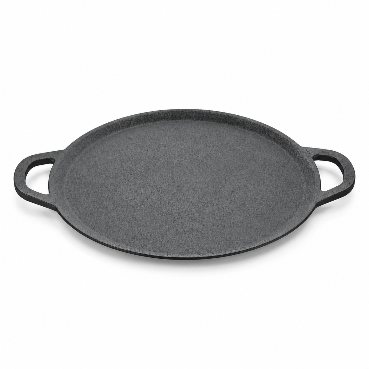 Premium Cast Iron Dosa Tawa [Double Handle] - 33CM - 100% Natural & Non-Stick | Pre-Seasoned Oil | Made In India