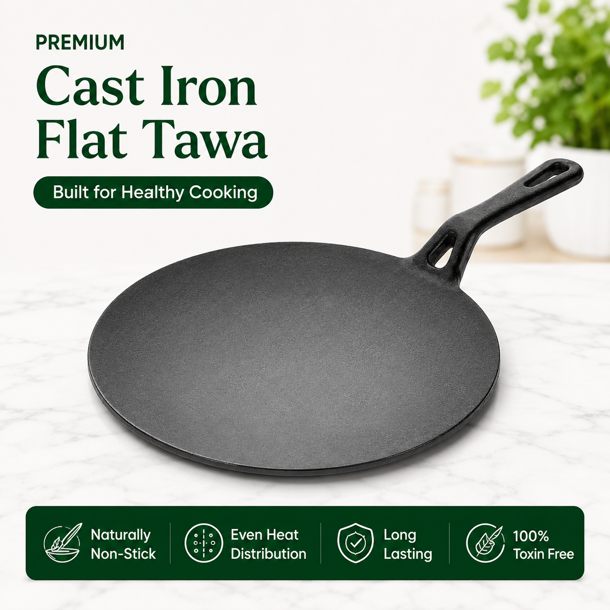 Cast Iron Roti Tawa | Heavy-Duty Iron Roti & Chapati Tawa