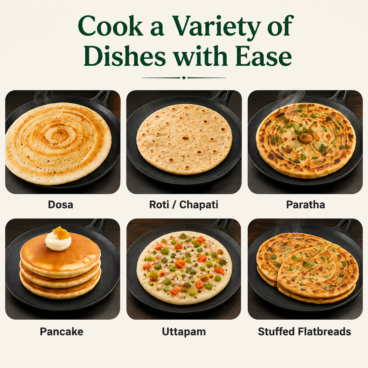Cast Iron Roti Tawa | Heavy-Duty Iron Roti & Chapati Tawa