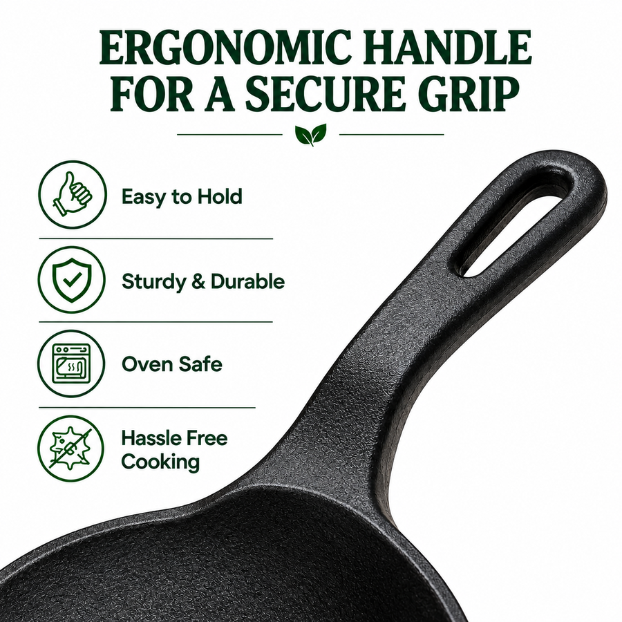 Cast Iron Grill Pan | Heavy-Duty Ribbed Grill & Searing Pan