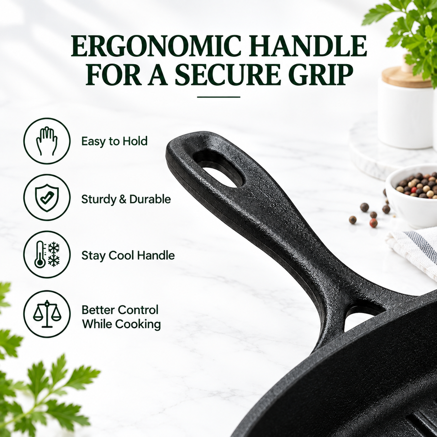 Cast Iron Square Fry Pan 25cm
