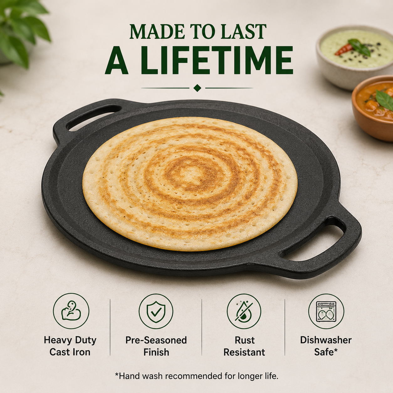 Cast Iron Dosa Tawa