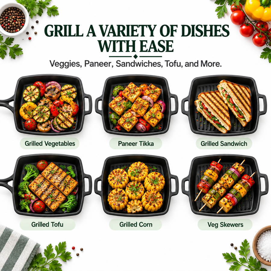 Cast Iron Square Grill pan 25cm