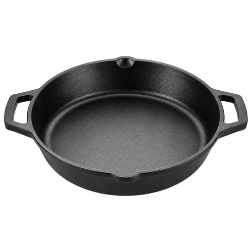 Cast Iron Kadai 10 Inches | Heavy-Duty Traditional Iron Cooking Kadai