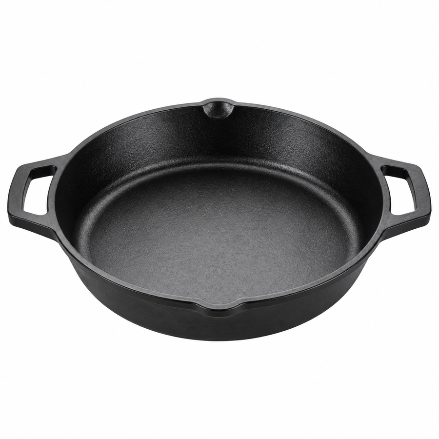 Cast Iron Kadai 10 Inches | Heavy-Duty Traditional Iron Cooking Kadai