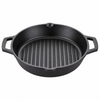 Cast Iron Grill Kadai 10 Inches | Heavy-Duty Ribbed Cast Iron Grill Pan