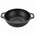 Cast Iron Kadai 10 Inches | Wide Heavy-Duty Iron Cooking Kadai