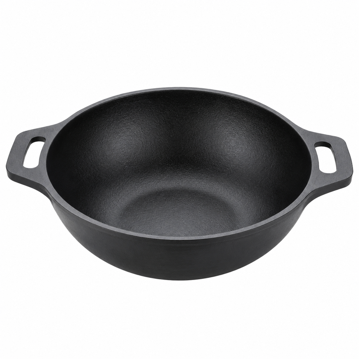 Cast Iron Kadai 10 Inches | Wide Heavy-Duty Iron Cooking Kadai